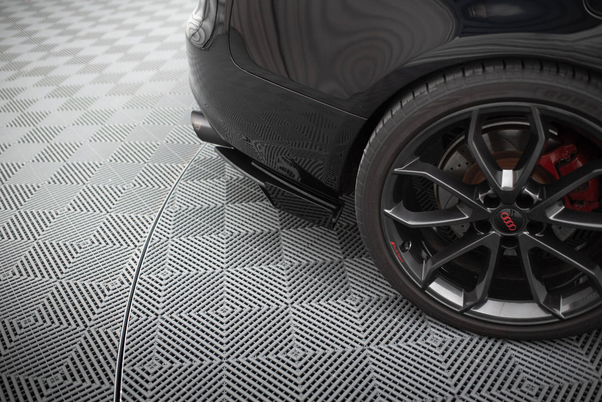 Street Pro Heck Ansatz Flaps Diffusor + Flaps passend für Audi S5 / A5 S-Line Coupe / Cabriolet 8T schwarz Hochglanz – Ansicht 4