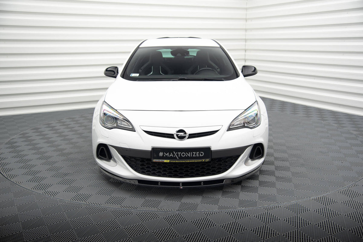 Street+ Spoilerlippe Front Ansatz passend für Opel Astra J OPC/VXR Nurburg schwarz Hochglanz – Ansicht 1