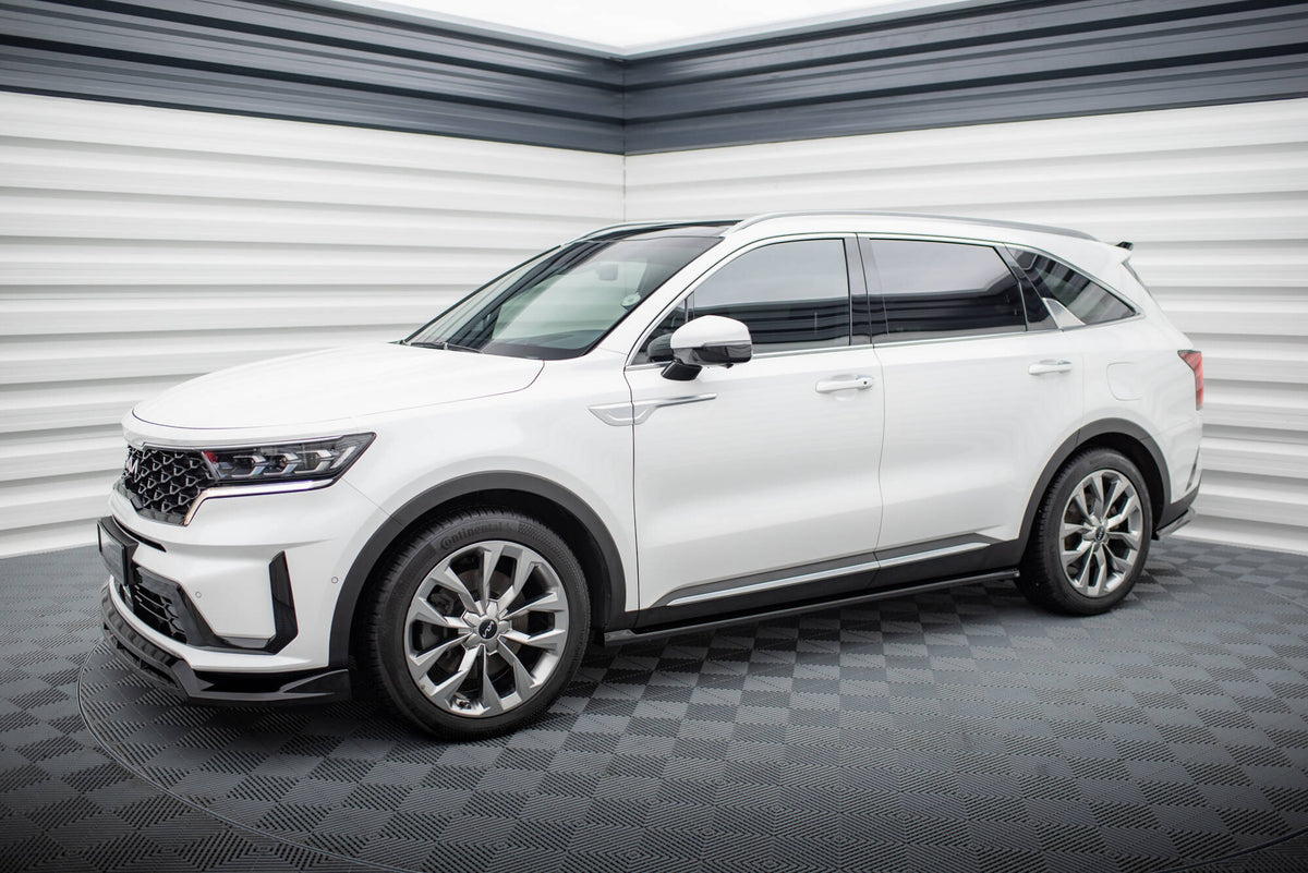 Street+ Seitenschweller Leisten passend für Kia Sorento Mk4 schwarz Hochglanz – Ansicht 1