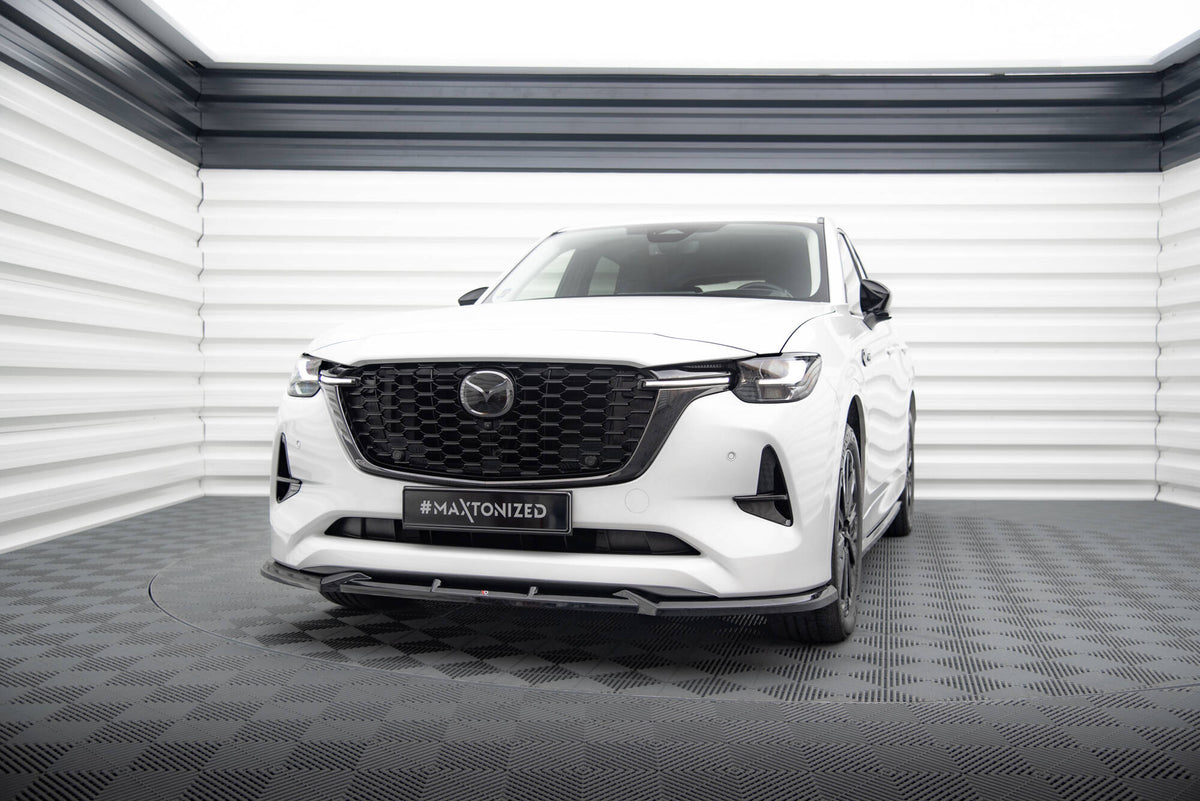 Street+ Spoilerlippe Front Ansatz V.1 passend für Mazda CX-60 Mk1 schwarz Hochglanz – Ansicht 3