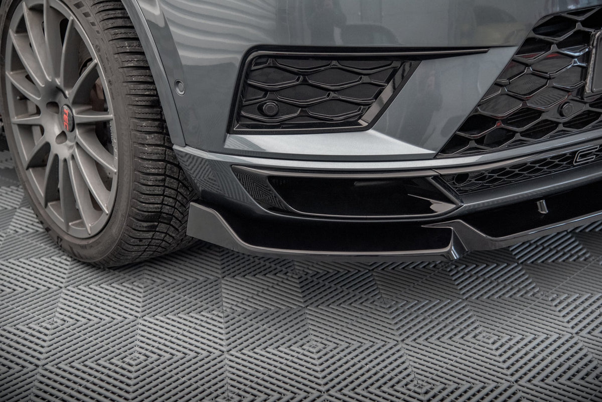Street+ Spoilerlippe Front Ansatz V.1 passend für Cupra Ateca Mk1 schwarz Hochglanz – Ansicht 5