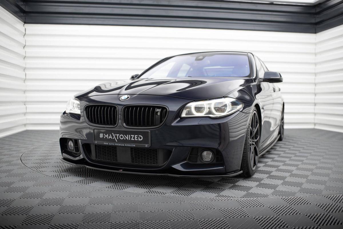 Street+ Spoilerlippe Front Ansatz V.2 passend für BMW 5er M-Paket F10/F11  schwarz Hochglanz – Ansicht 3