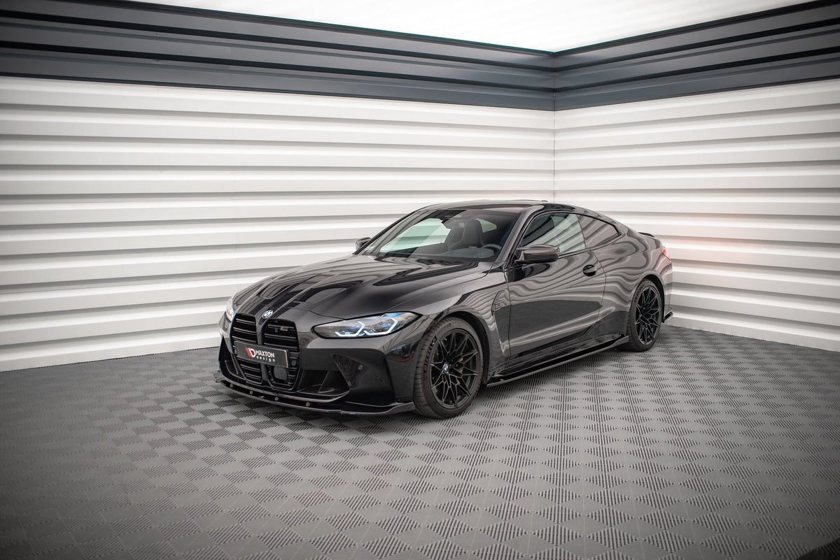 Street+ Seitenschweller Leisten passend für V.1 passend für BMW M4 G82 / G82 Facelift schwarz Hochglanz – Ansicht 3