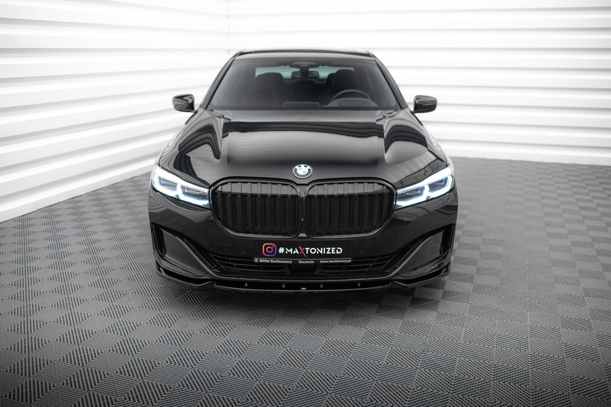 Street+ Spoilerlippe Front Ansatz V.1 passend für BMW 7 G11 / G12 Facelift schwarz Hochglanz – Ansicht 1