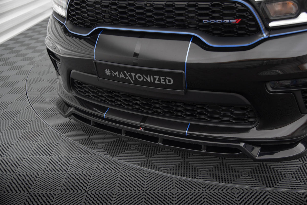 Street+ Spoilerlippe Front Ansatz passend für Dodge Durango Mk3 Facelift schwarz Hochglanz – Ansicht 4