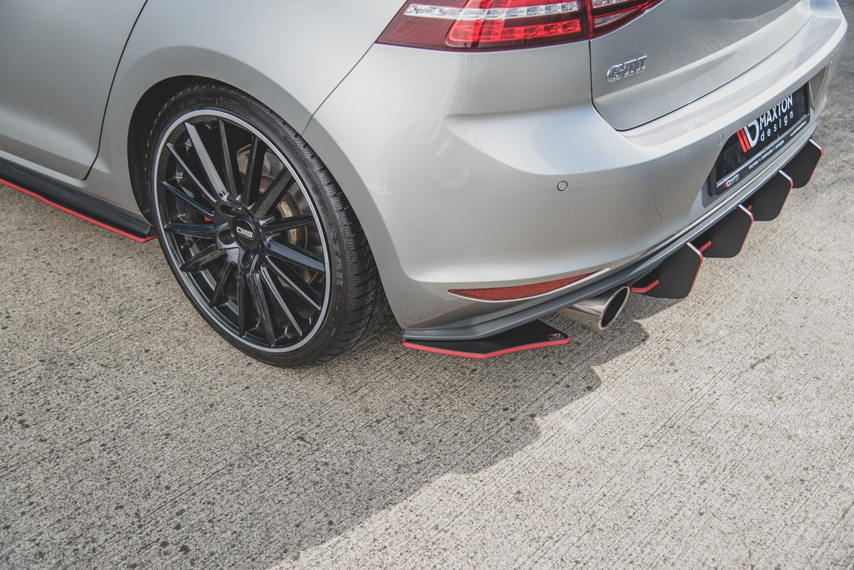 Street Pro Heck Ansatz Flaps Diffusor passend für L + R V.2 VW Golf 7 GTI – Ansicht 9