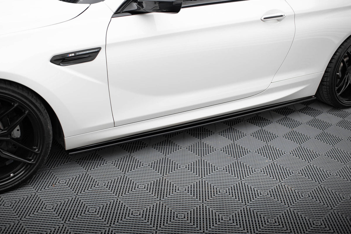 Street+ Seitenschweller Leisten passend für BMW M6 / 6 M-Paket Coupe / Cabriolet F06 / F13 / F12 schwarz Hochglanz – Ansicht 4