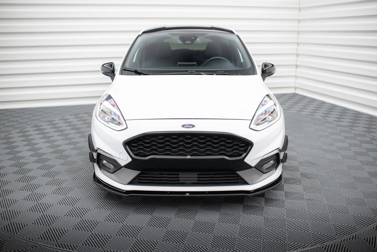Street+ Spoilerlippe Front Ansatz V.2 passend für Ford Fiesta Mk8 ST / ST-Line schwarz Hochglanz – Ansicht 1