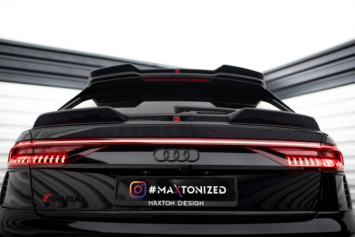 Niedriger Heckspoiler Lippe 3D Audi RSQ8 Mk1 Facelift schwarz Hochglanz – Ansicht 4
