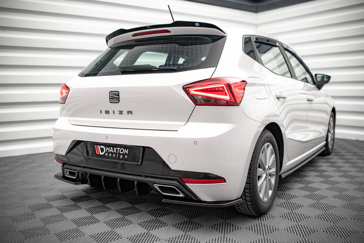 Heck Ansatz Flaps Diffusor passend für Seat Ibiza FR/ Standard Mk5 schwarz Hochglanz – Ansicht 1