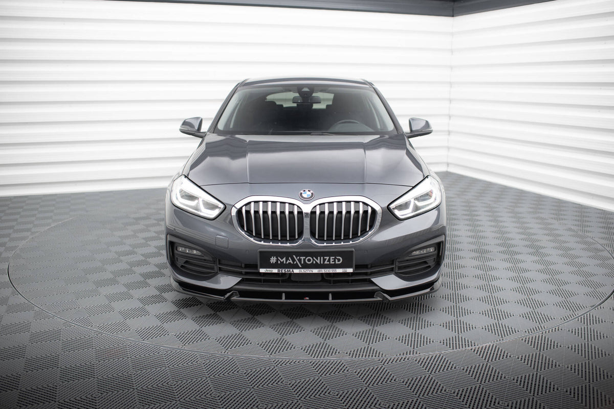 Street+ Spoilerlippe Front Ansatz V.1 passend für BMW 1er F40 schwarz Hochglanz – Ansicht 1