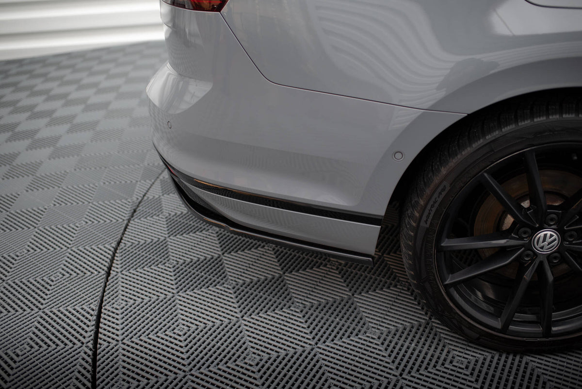 Heck Ansatz Flaps Diffusor passend für VW Passat R-Line B8 Facelift schwarz Hochglanz – Ansicht 4