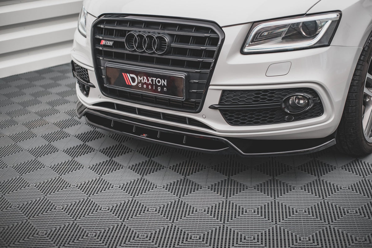 Street+ Spoilerlippe Front Ansatz passend für Audi SQ5 / Q5 S-Line Mk1 (8R) schwarz Hochglanz – Ansicht 3