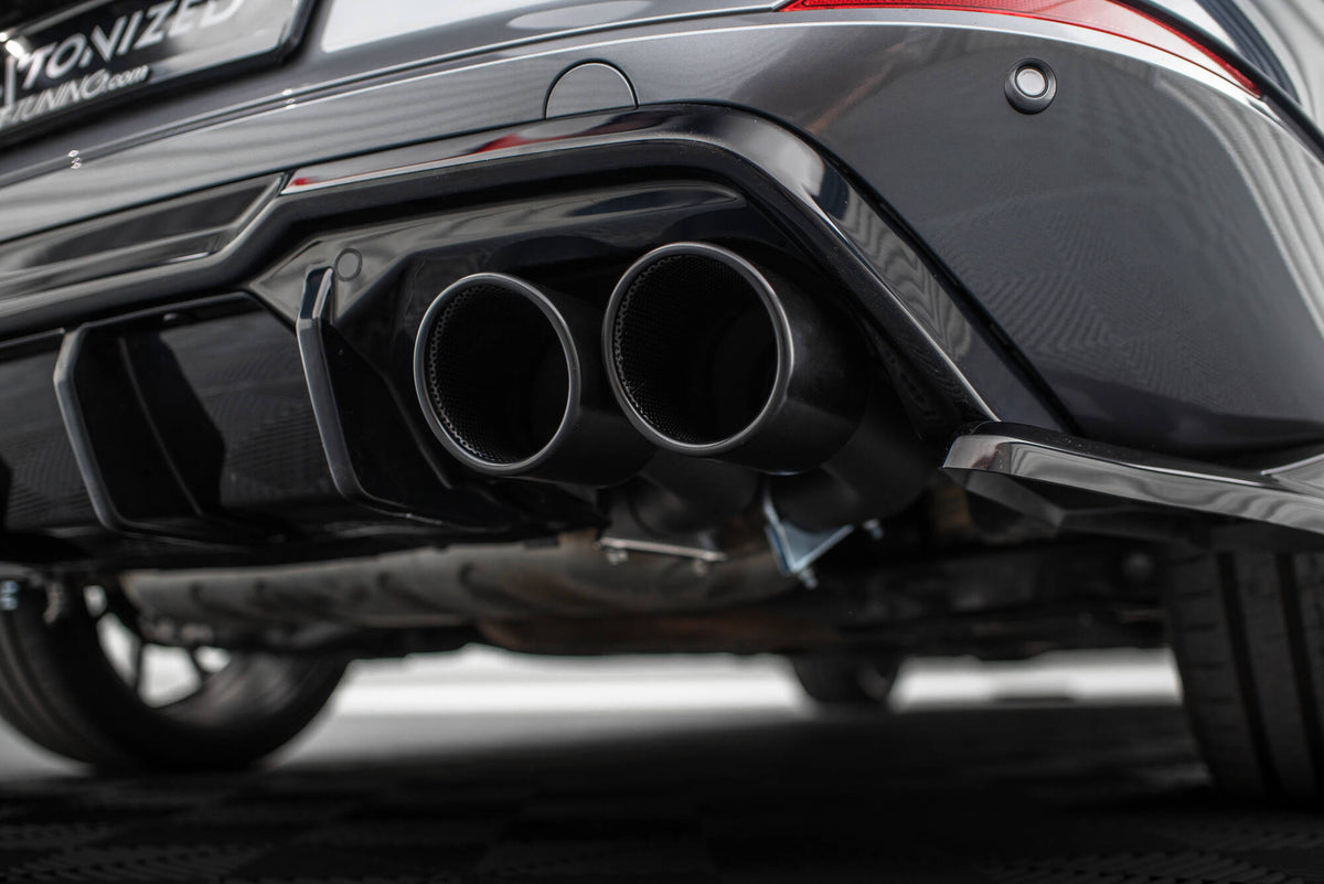Diffusor Heck Ansatz V.3 passend für Cupra Formentor VZ  Mk1 / Mk1 Facelift schwarz Hochglanz – Ansicht 3