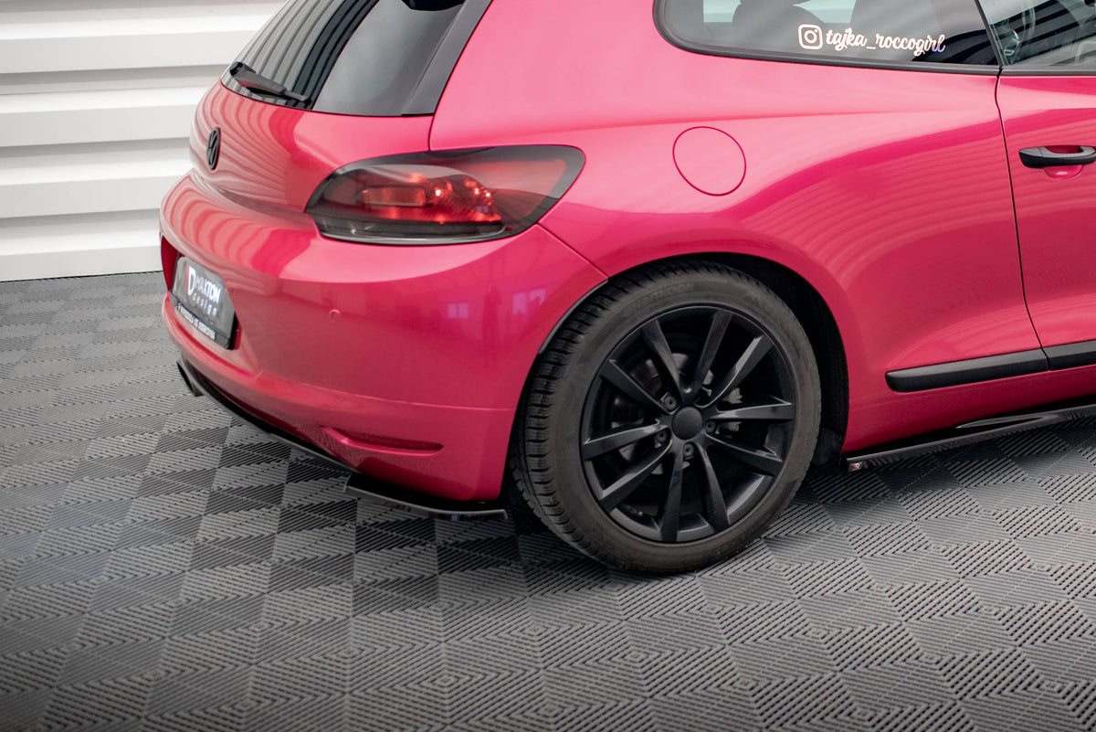 Heck Ansatz Flaps Diffusor passend für VW Scirocco Mk3 schwarz Hochglanz – Ansicht 4
