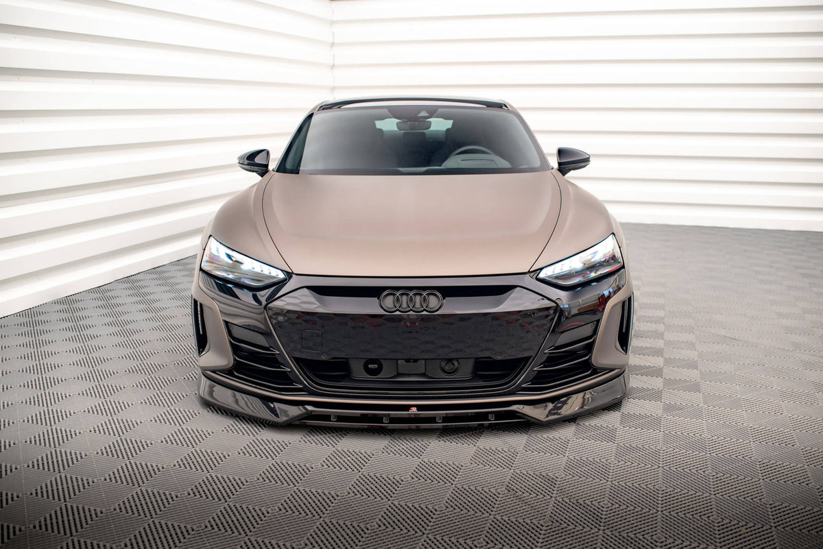 Street+ Spoilerlippe Front Ansatz V.3 passend für Audi e-Tron GT / RS GT Mk1 schwarz Hochglanz – Ansicht 1