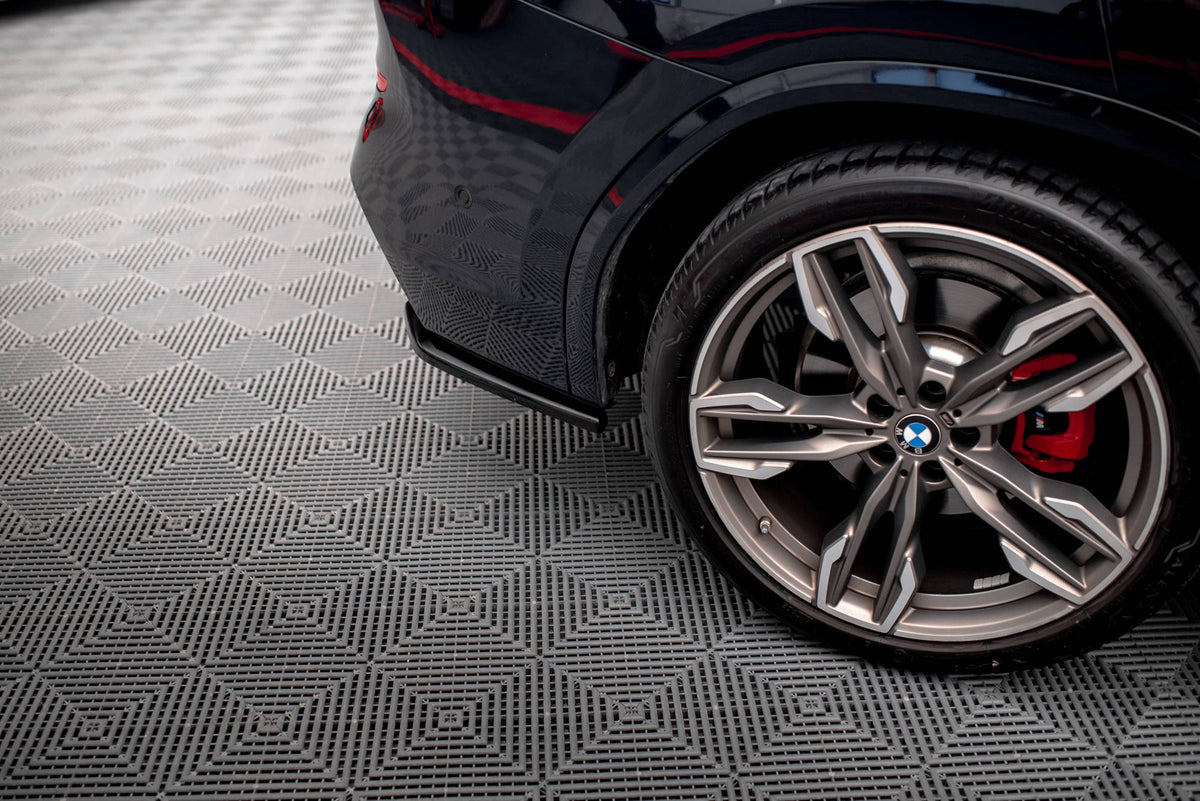 Heck Ansatz Flaps Diffusor passend für BMW X3 M40i / M40d G01 schwarz Hochglanz – Ansicht 4