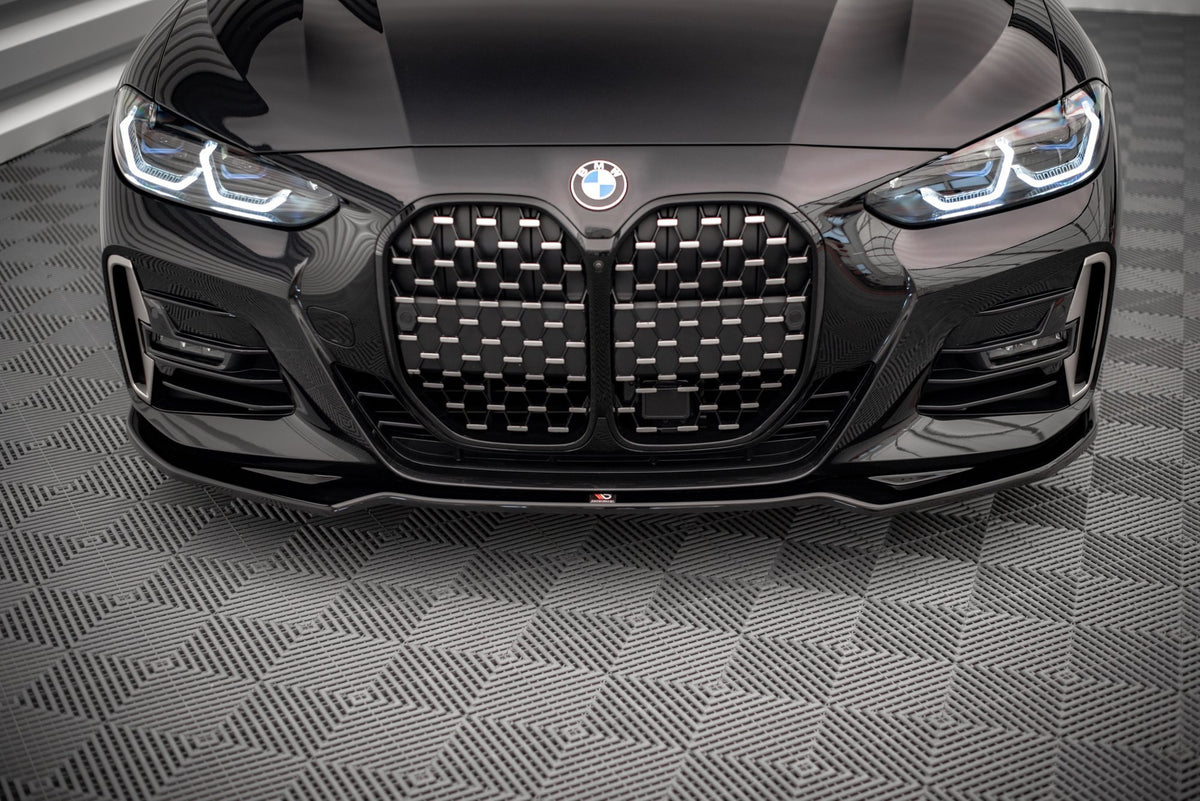 Street+ Spoilerlippe Front Ansatz V.3 passend für BMW 4er M-Paket / M440i G22 / G23 / G22 Facelift / G23 Facelift schwarz Hochglanz – Ansicht 1