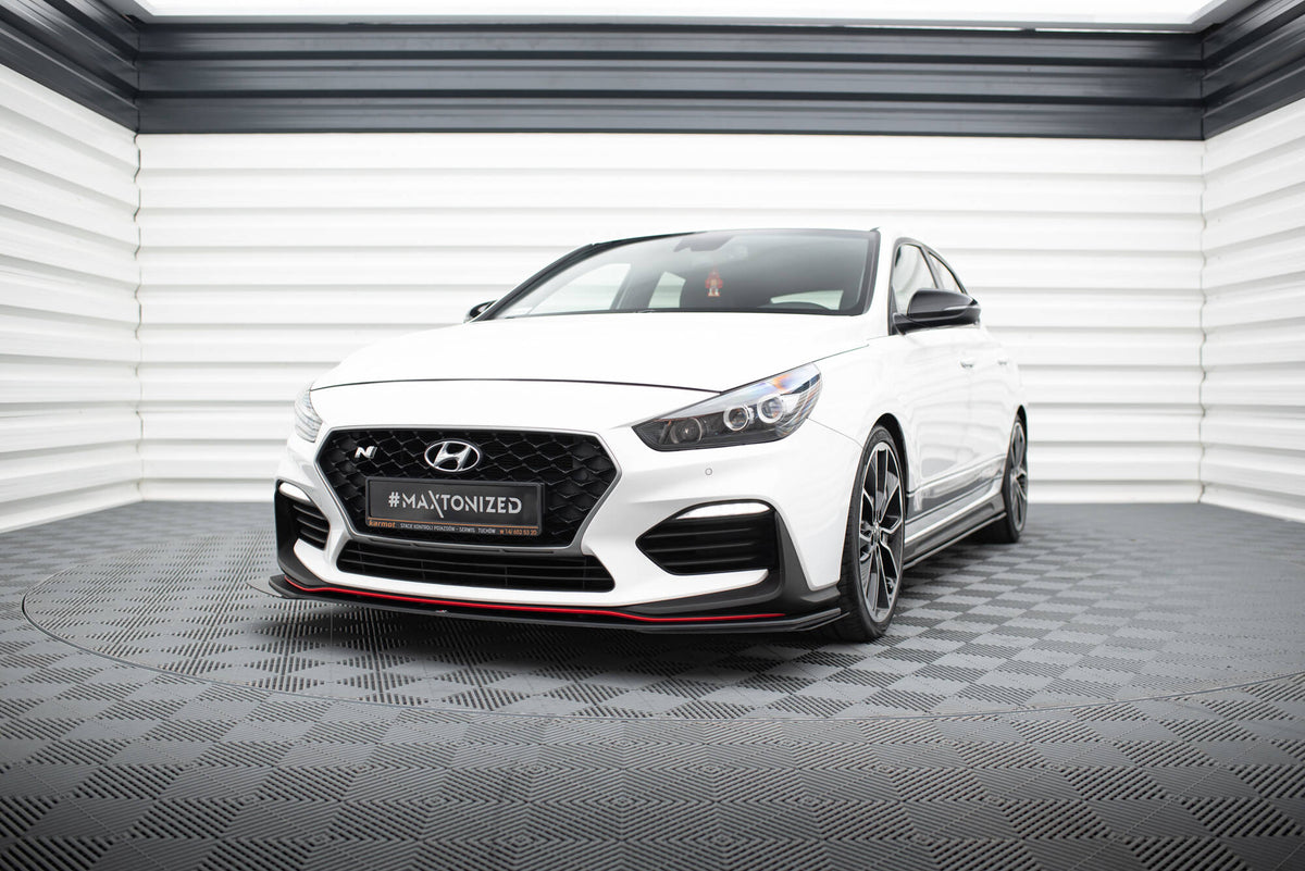 Street Pro Street+ Spoilerlippe Front Ansatz passend für + Flaps passend für Hyundai I30 N Mk3 Hatchback / Fastback schwarz Hochglanz – Ansicht 3