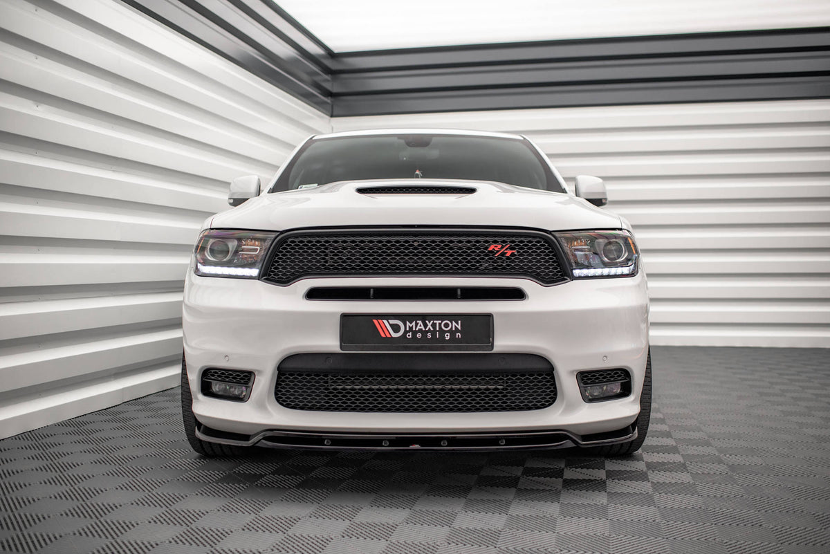 Street+ Spoilerlippe Front Ansatz V.1 passend für Dodge Durango RT / SRT Mk3 Facelift schwarz Hochglanz – Ansicht 3