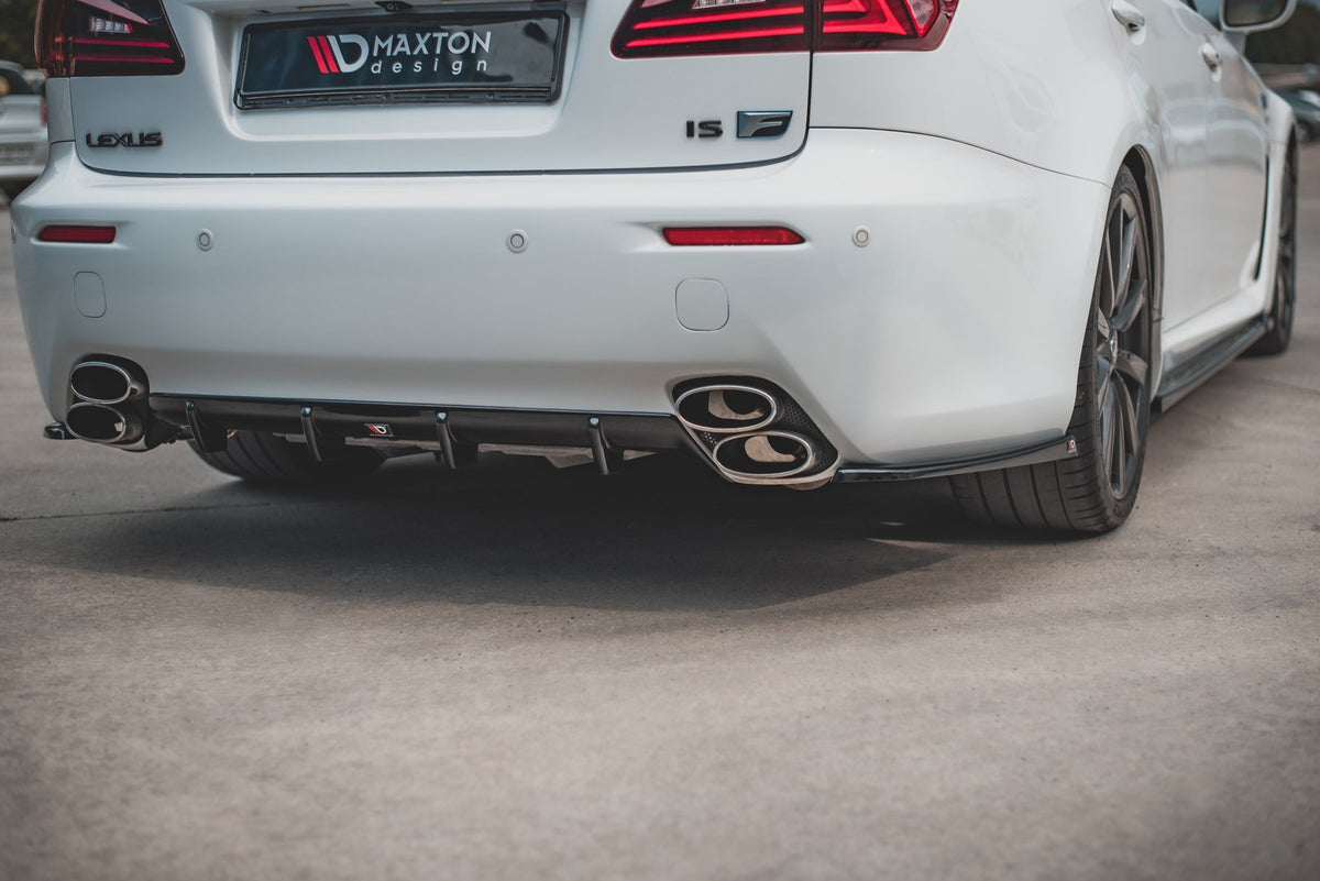Diffusor Heck Ansatz passend für Lexus IS F Mk2 schwarz Hochglanz – Ansicht 3