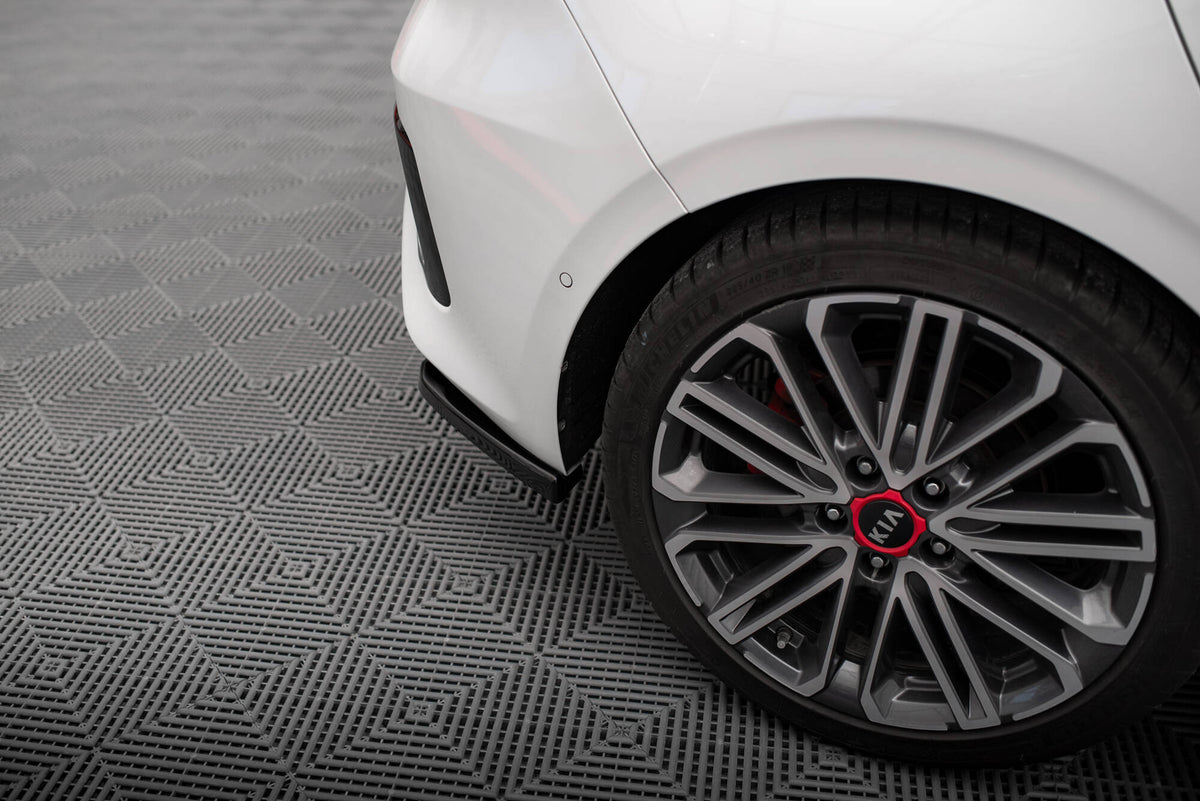 Heck Ansatz Flaps Diffusor passend für Kia Ceed GT Mk3  schwarz Hochglanz – Ansicht 4