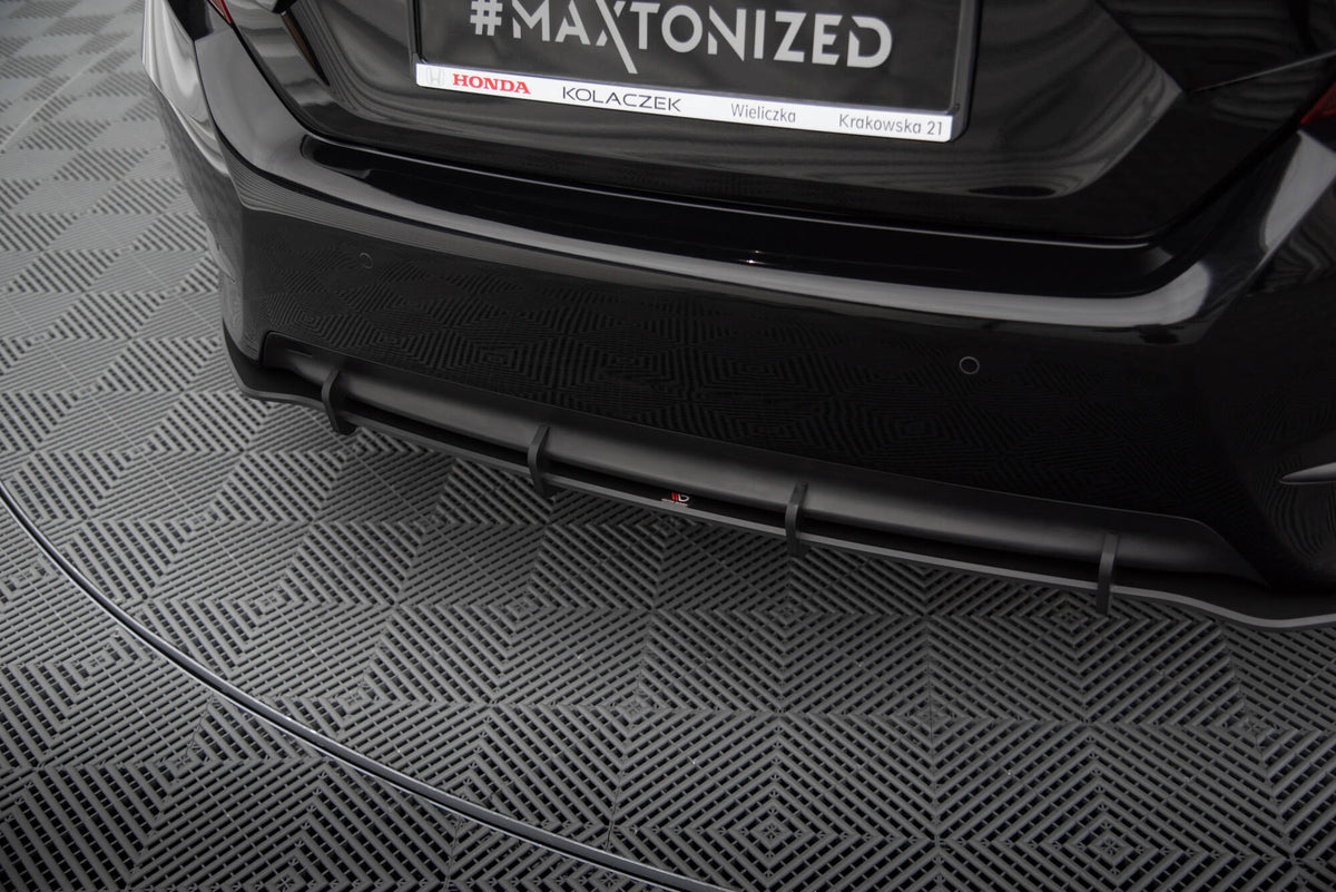 Street Pro Heck Ansatz Flaps Diffusor + Flaps passend für Honda Civic Mk10 schwarz Hochglanz – Ansicht 3