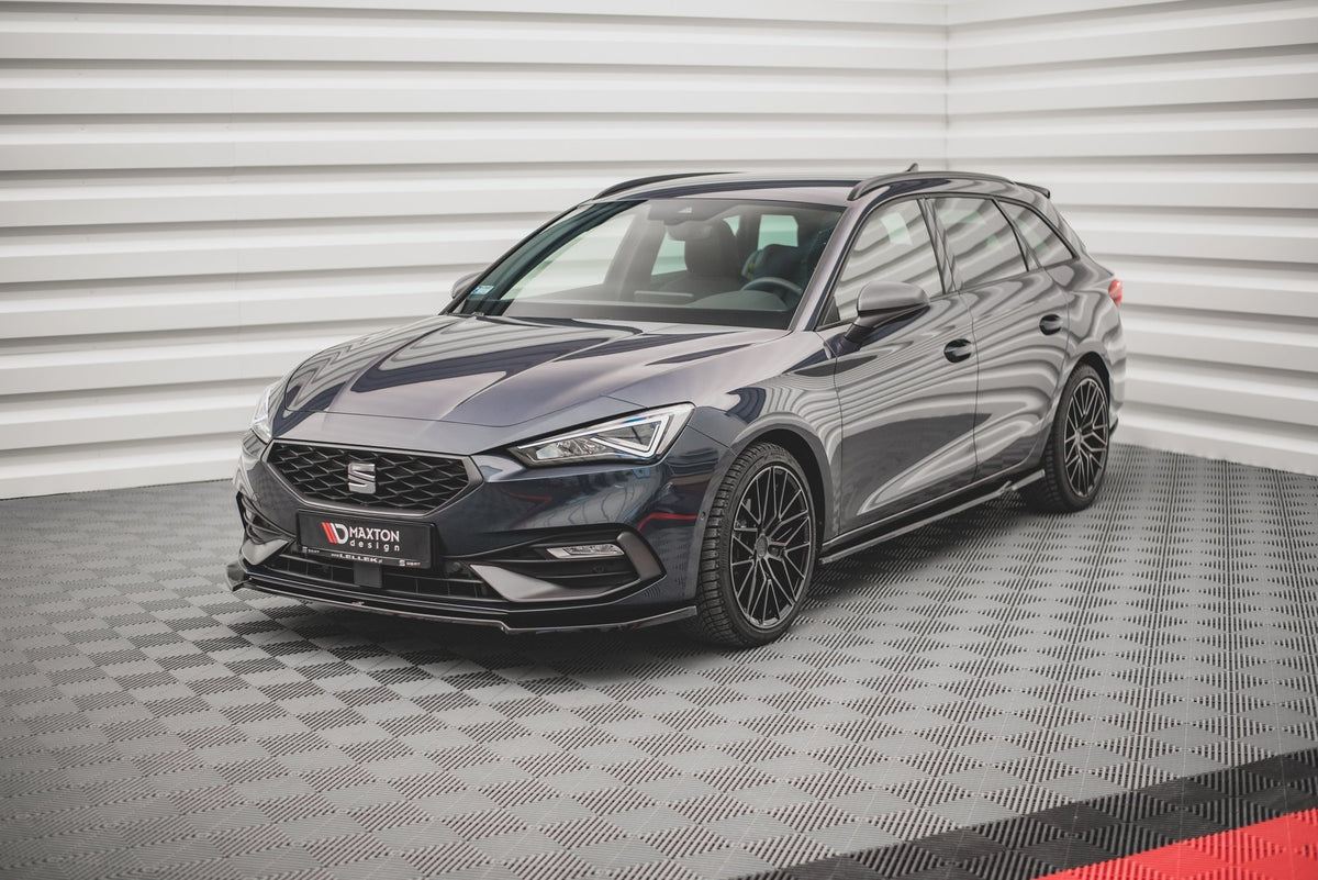 Street+ Spoilerlippe Front Ansatz V.3 passend für Seat Leon FR Mk4 schwarz Hochglanz – Ansicht 3