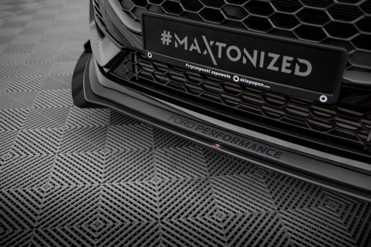 Street Pro Street+ Spoilerlippe Front Ansatz + Flaps passend für Ford Fiesta ST Mk8 Facelift schwarz Hochglanz – Ansicht 3