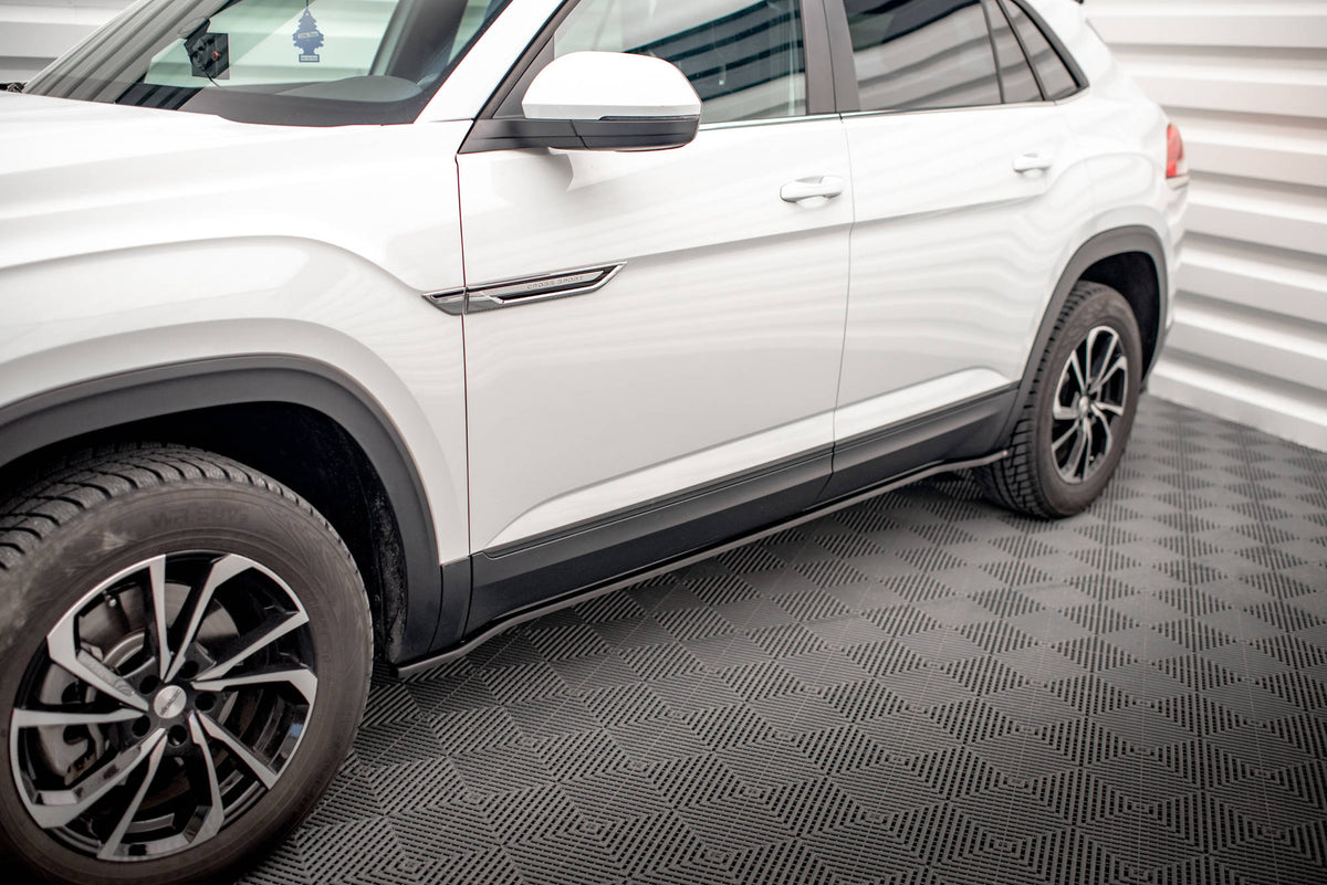 Street+ Seitenschweller Leisten passend für VW Atlas Cross Sport schwarz Hochglanz – Ansicht 3
