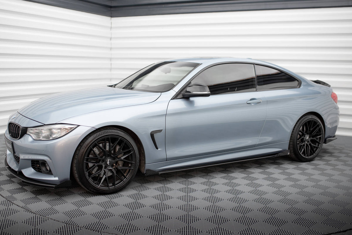 Side Flaps BMW 4er Coupe / Gran Coupe / Cabrio M-Paket F32 / F36 / F33  schwarz Hochglanz – Ansicht 1