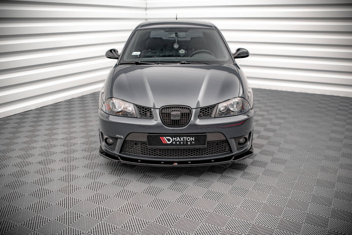 Street+ Spoilerlippe Front Ansatz V.2 passend für Seat Ibiza Cupra Mk3 schwarz Hochglanz – Ansicht 1