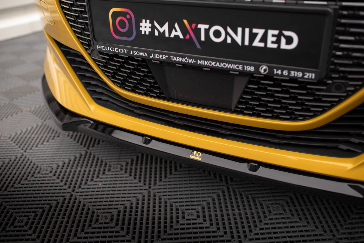 Street+ Spoilerlippe Front Ansatz V.1 + Flaps passend für Peugeot 208 GT Mk2 – Ansicht 4