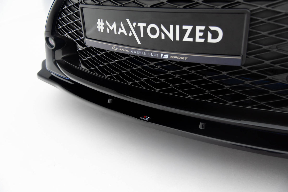 Street+ Spoilerlippe Front Ansatz V.2 passend für Lexus RC Mk1 schwarz Hochglanz – Ansicht 4