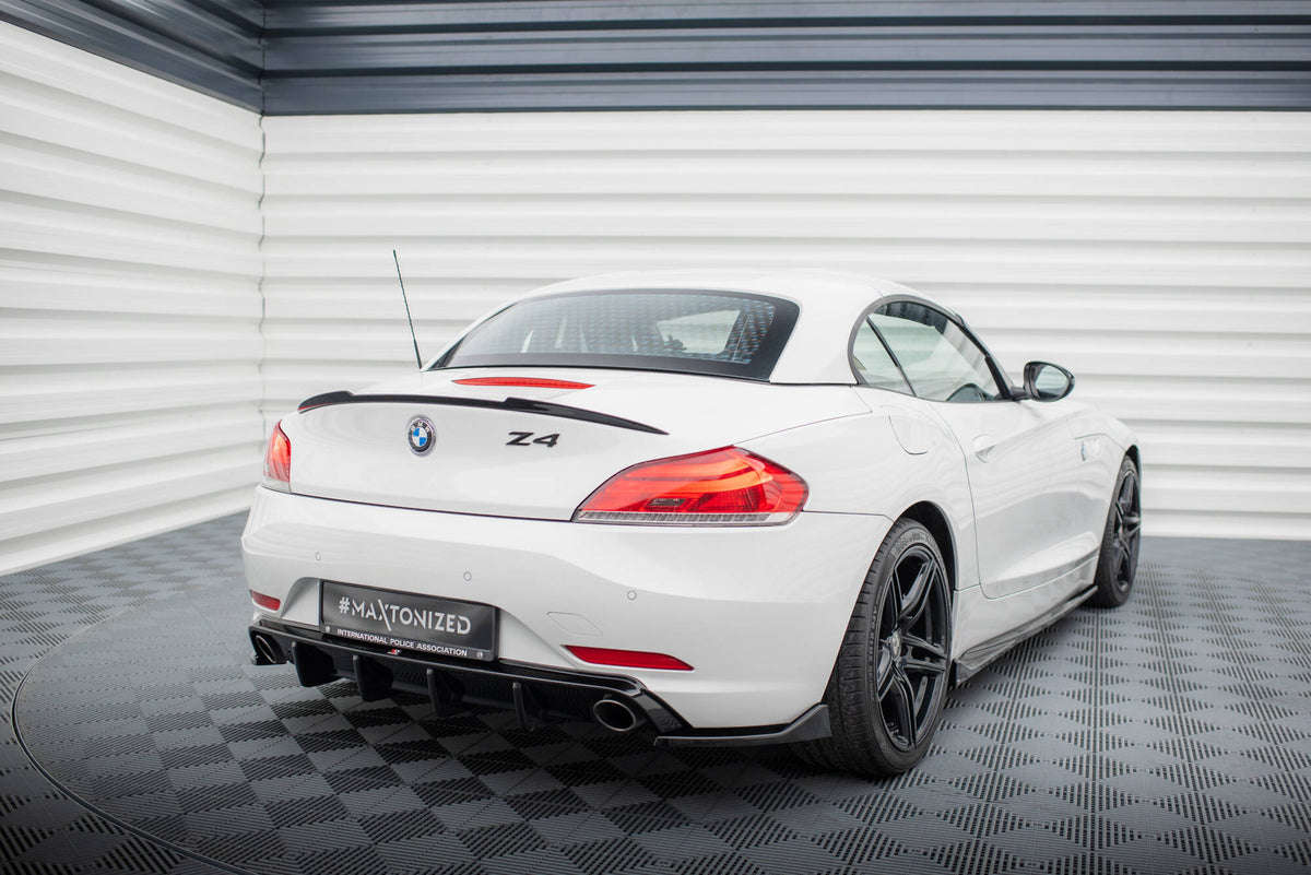 Heck Ansatz Flaps Diffusor passend für BMW Z4 E89 schwarz Hochglanz – Ansicht 1