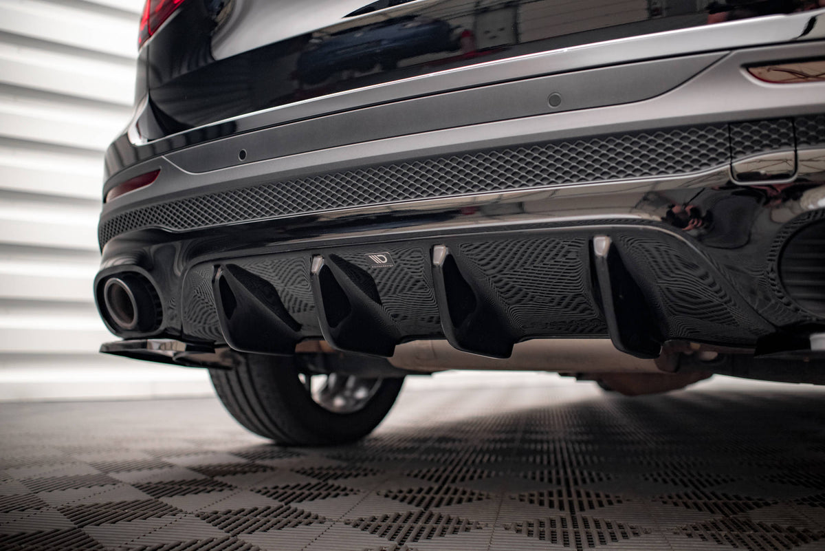 Diffusor Heck Ansatz passend für Mercedes-AMG GLB 35 / AMG-Line X247 schwarz Hochglanz – Ansicht 4