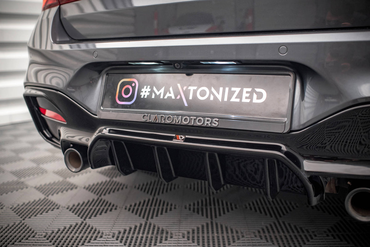 Diffusor Heck Ansatz passend für Bmw 1 F20/ F21 Facelift M-Power schwarz Hochglanz – Ansicht 7