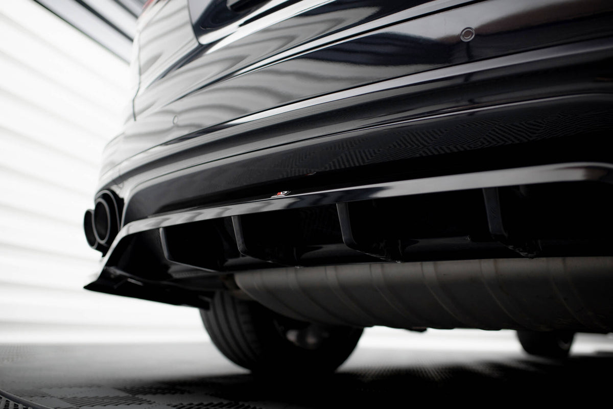 Street+ Mittlerer Diffusor RACE passend für Porsche Cayenne Mk2 Facelift schwarz Hochglanz – Ansicht 6
