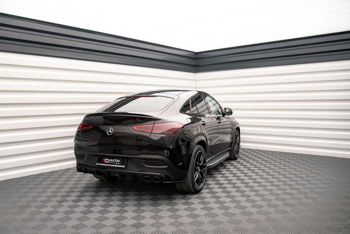 Heck Ansatz Flaps Diffusor passend für Mercedes-AMG GLE 53 Coupe C167 / C167 Facelift schwarz Hochglanz – Ansicht 1
