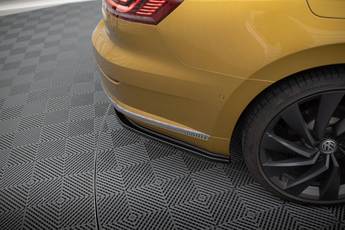 Heck Ansatz Flaps Diffusor passend für VW Arteon R-Line Limousine / Shooting Brake Mk1 schwarz Hochglanz – Ansicht 1