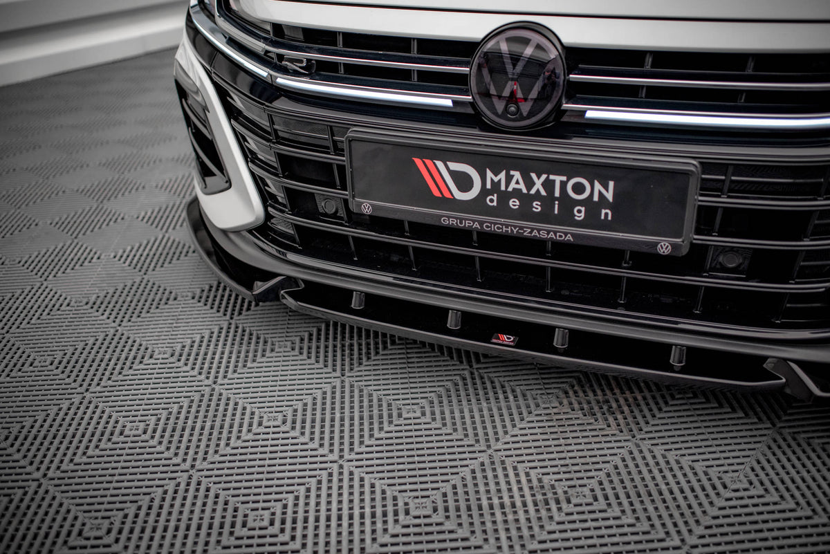 Street+ Spoilerlippe Front Ansatz V.2 passend für VW Arteon R Limousine / Shooting Brake Mk1 Facelift schwarz Hochglanz – Ansicht 3
