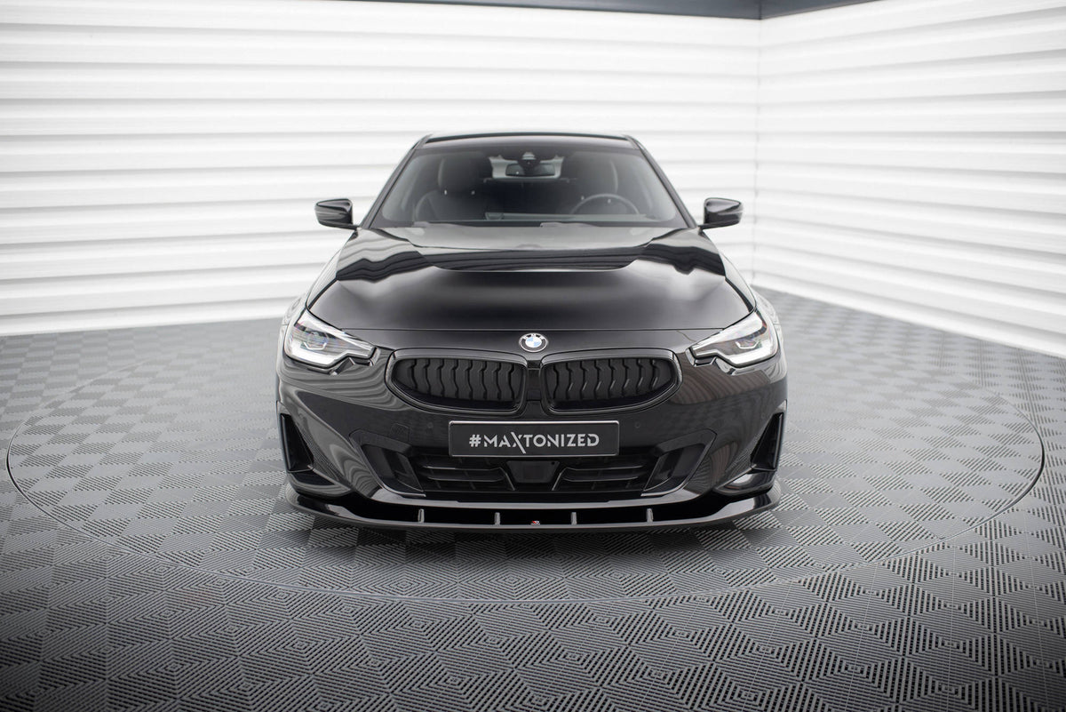 Street+ Spoilerlippe Front Ansatz V.1 passend für BMW 2 Coupe G42 schwarz Hochglanz – Ansicht 4