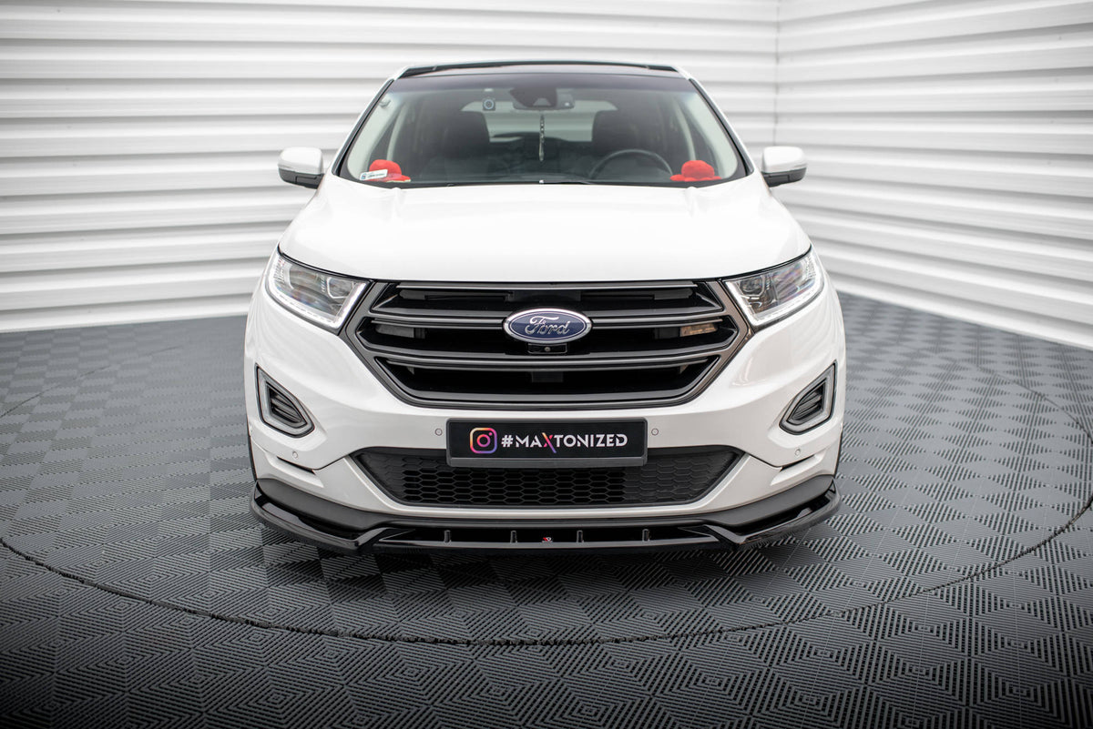 Street+ Spoilerlippe Front Ansatz passend für Ford Edge Sport Mk2 schwarz Hochglanz – Ansicht 1