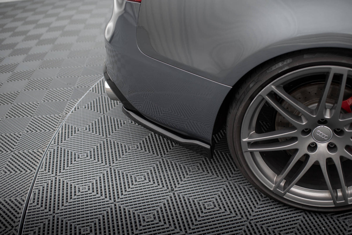 Heck Ansatz Flaps Diffusor passend für Audi S5 / A5 S-Line 8T Facelift schwarz Hochglanz – Ansicht 3