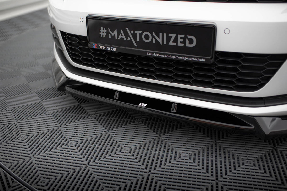 Street+ Spoilerlippe Front Ansatz V.2 passend für VW Scirocco Mk3 Facelift schwarz Hochglanz – Ansicht 4