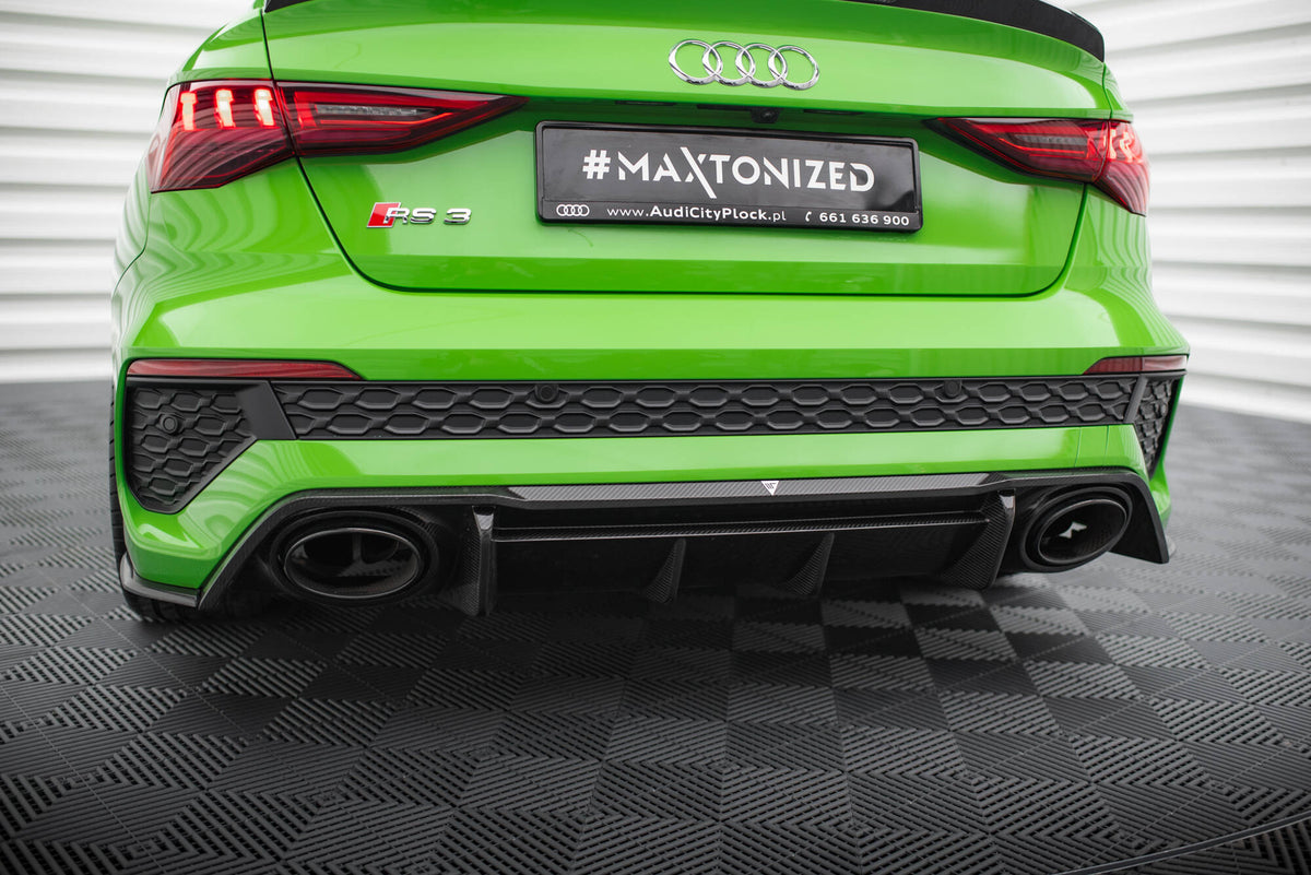 Prepreg Carbon Fiber Diffusor Heck Ansatz passend für Audi RS3 8Y – Ansicht 9