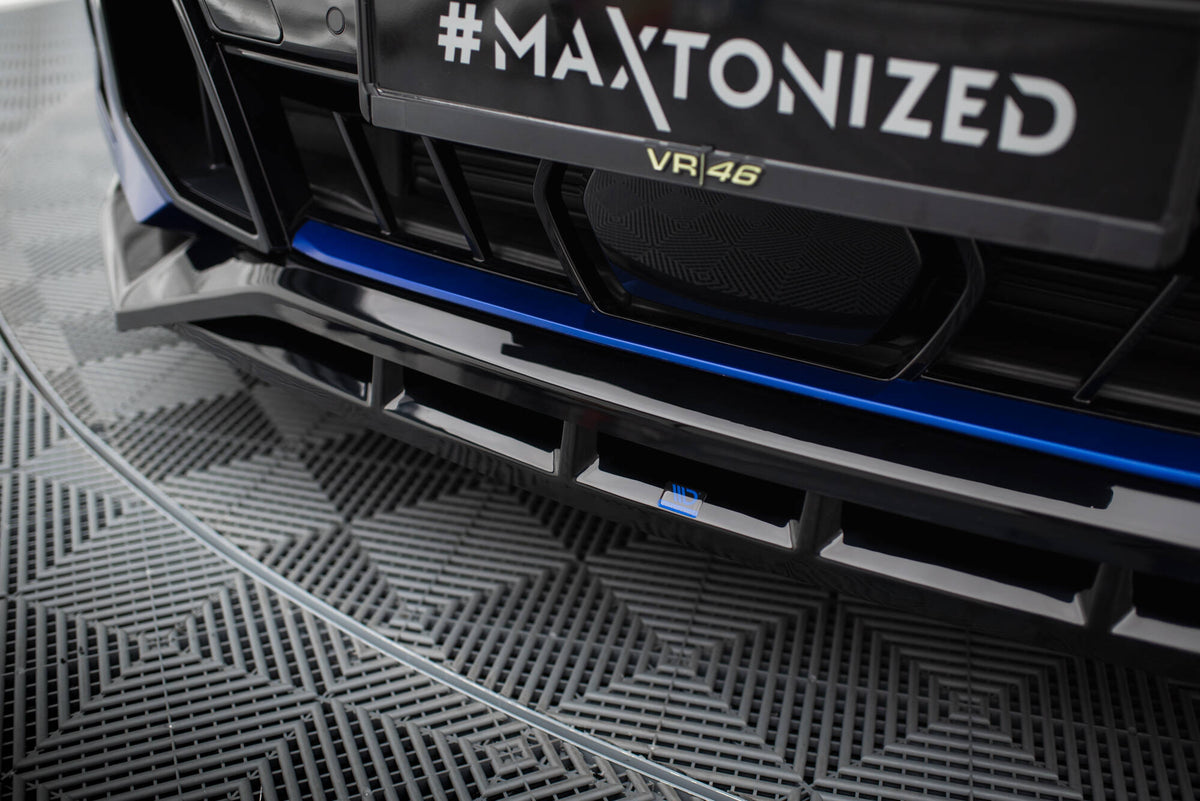 Street+ Spoilerlippe Front Ansatz V.2 passend für BMW X5 M-Paket G05 Facelift schwarz Hochglanz – Ansicht 4