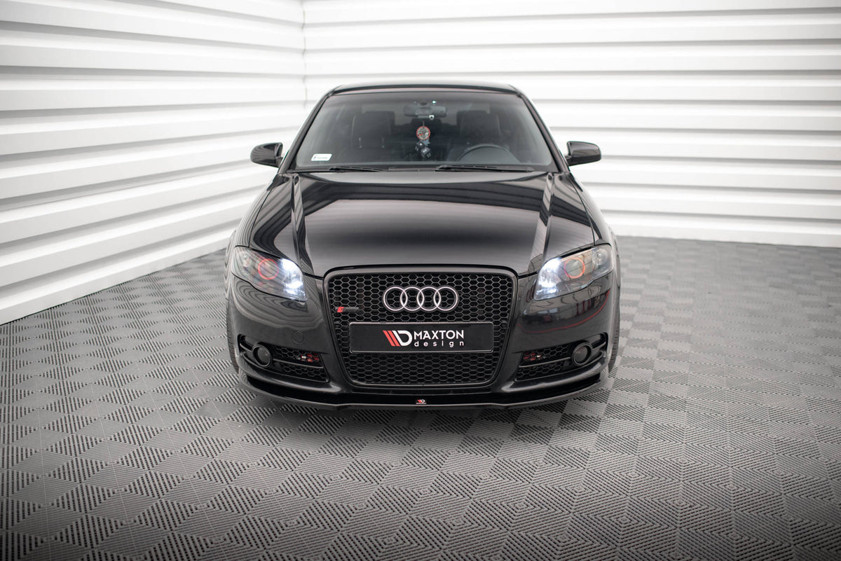 Street+ Spoilerlippe Front Ansatz passend für Audi A4 S-Line B7 schwarz Hochglanz – Ansicht 1