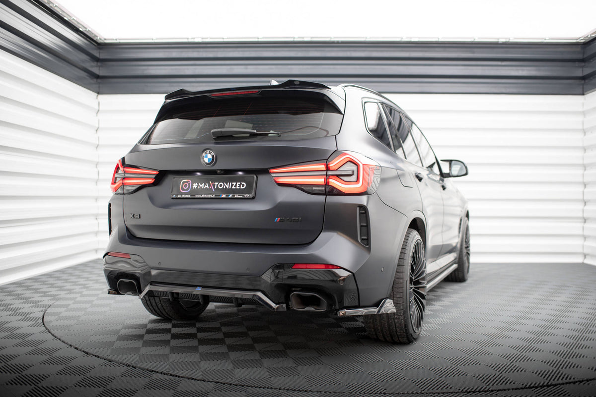 Street+ Mittlerer Diffusor RACE passend für BMW X3 M-Paket G01 Facelift schwarz Hochglanz – Ansicht 1