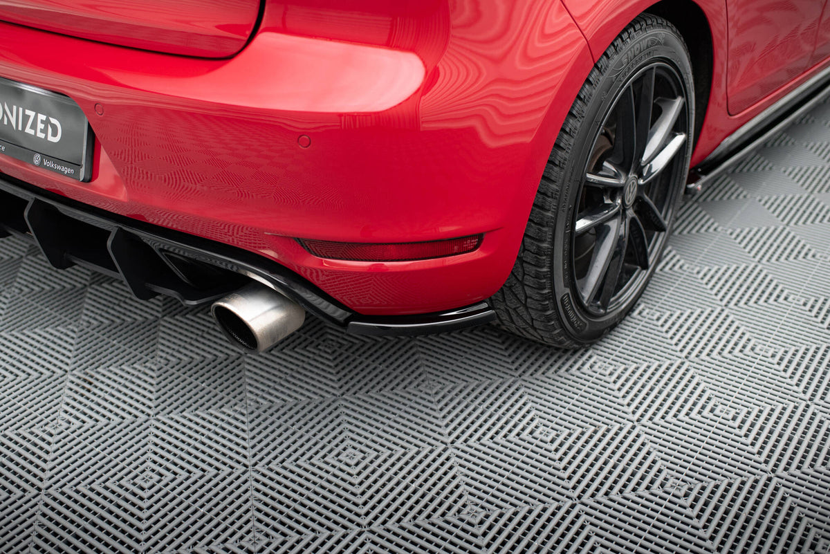 Heck Ansatz Flaps Diffusor passend für VW GOLF 6 GTI 35TH schwarz Hochglanz – Ansicht 3